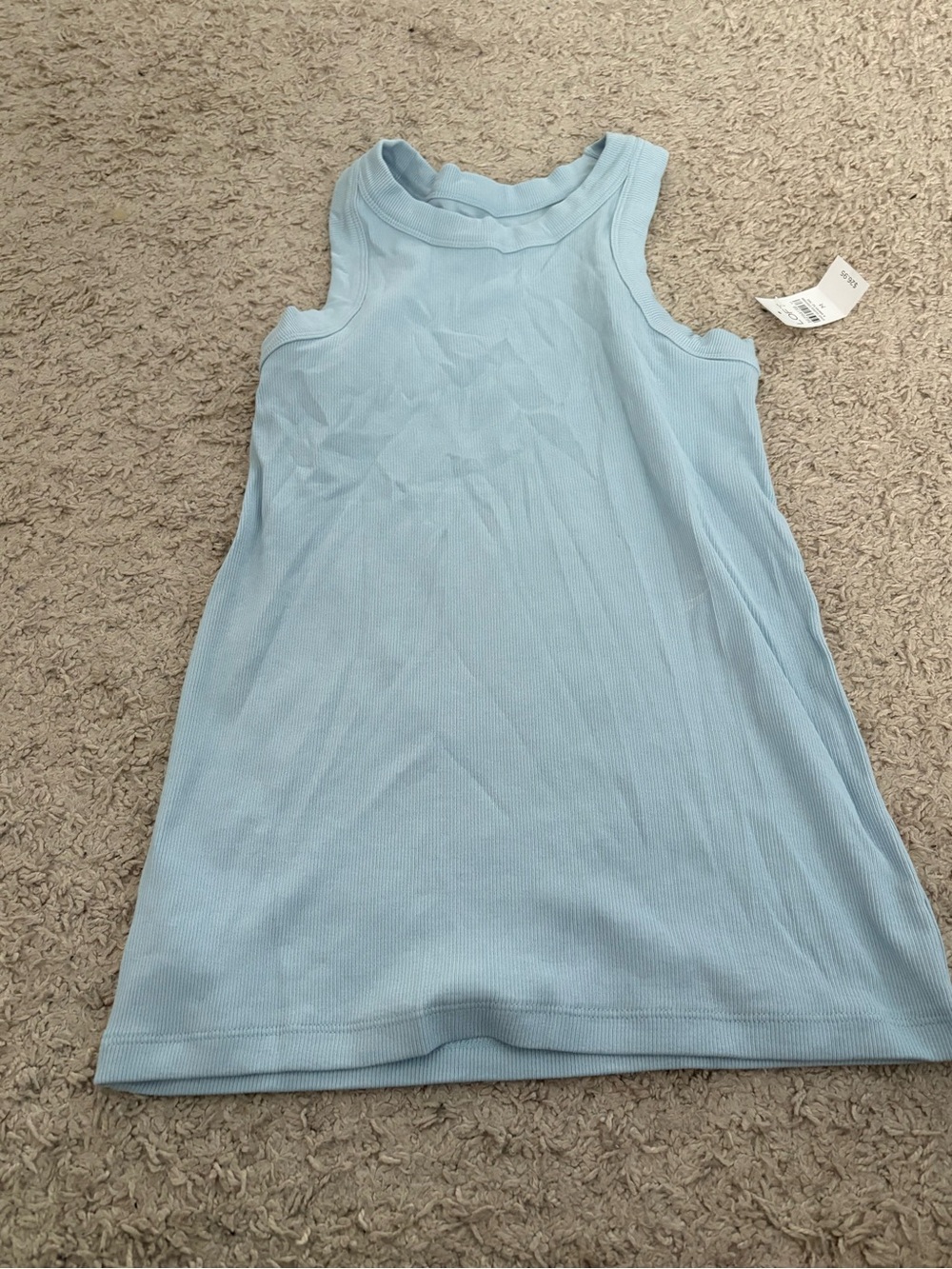 LOFT Pale Blue Ribbed Sleeveless Tank